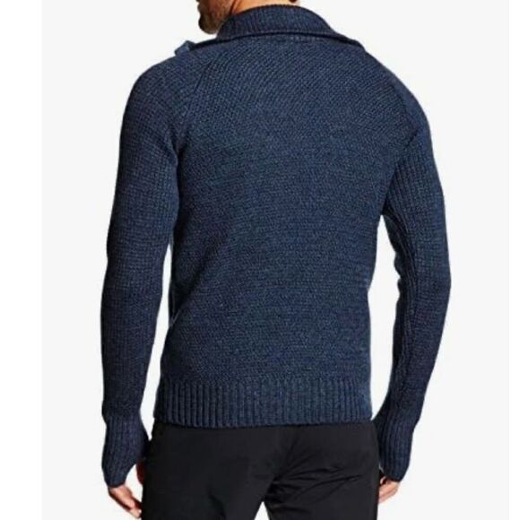 Bergman's of Norway Men's Size Small Heather Navy Blue Ulriken Sweater Jumper - Picture 7 of 14